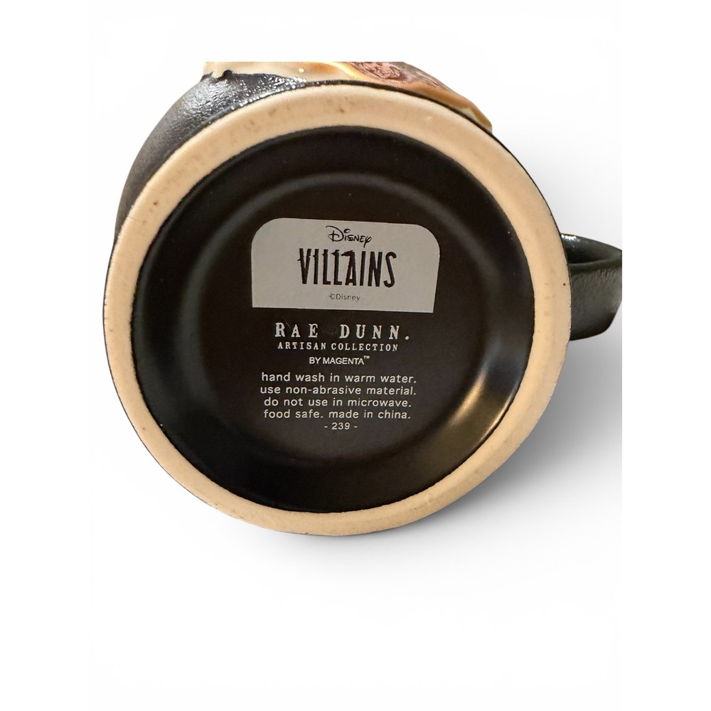 Disney Villains Rae Dunn Essence of Beauty Matte Black Pedestal Mug Evil Queen - Picture 4 of 4